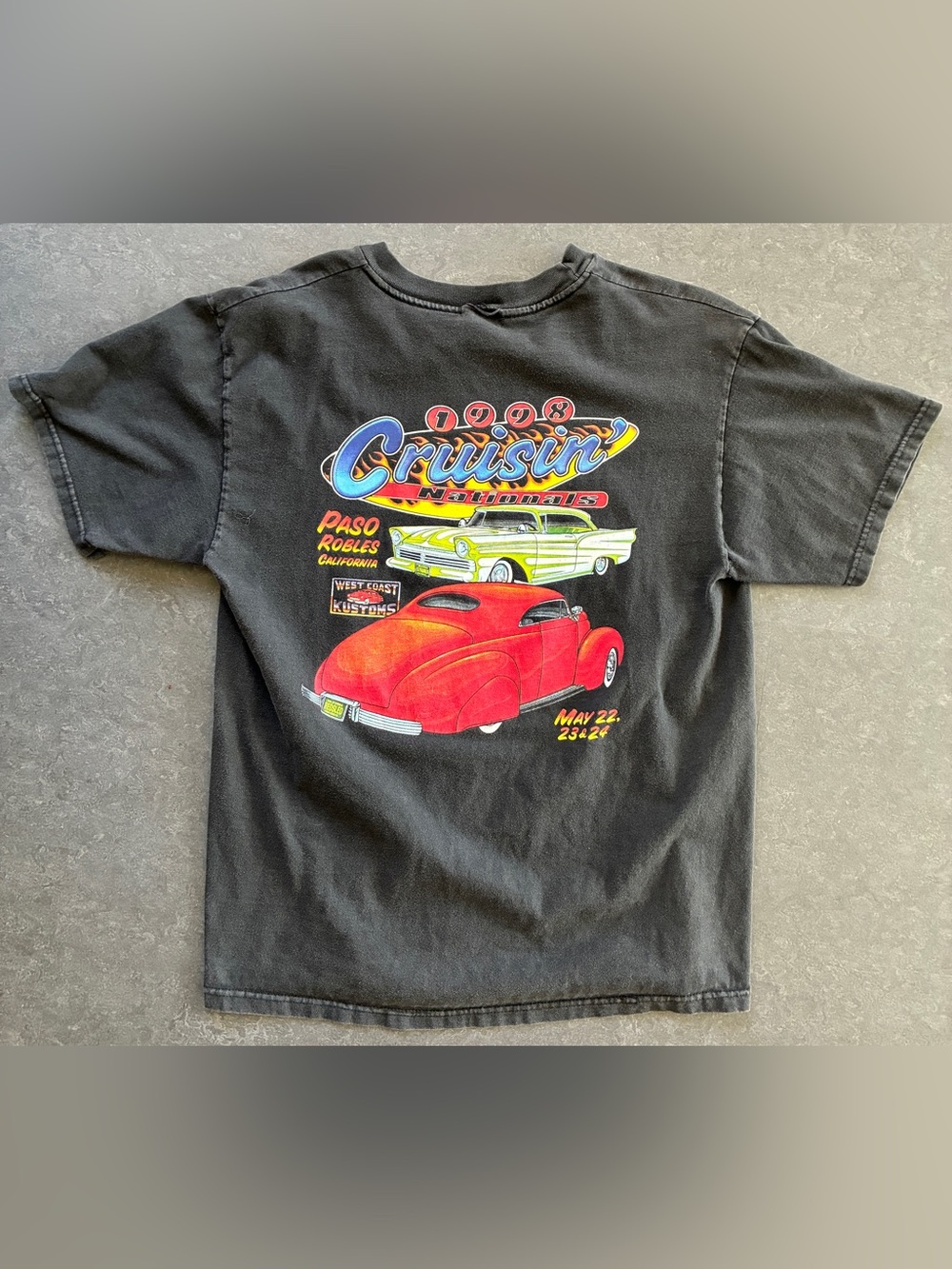 Vintage Cruisin’ Nationals California Large T-Shirt Gildan Ultra 1998